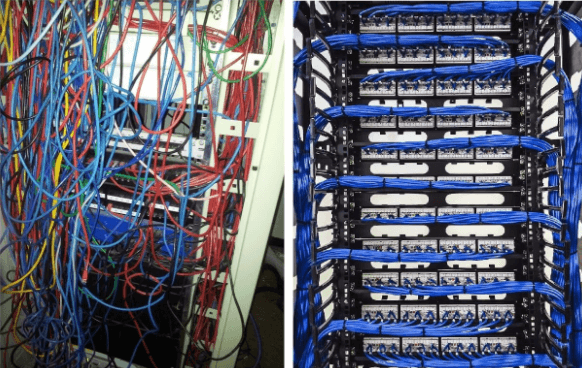 Cabeamento Estruturado - Antes e Depois da Organização Profissional